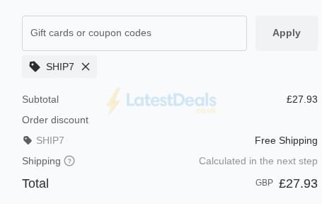 Screenshot of the Soufeel discount code working