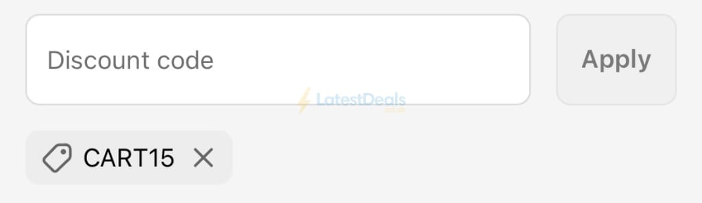 Screenshot of the Vahdam Teas discount code working