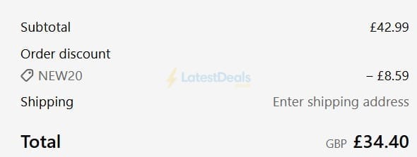 Screenshot of the Lazy Jacks discount code working