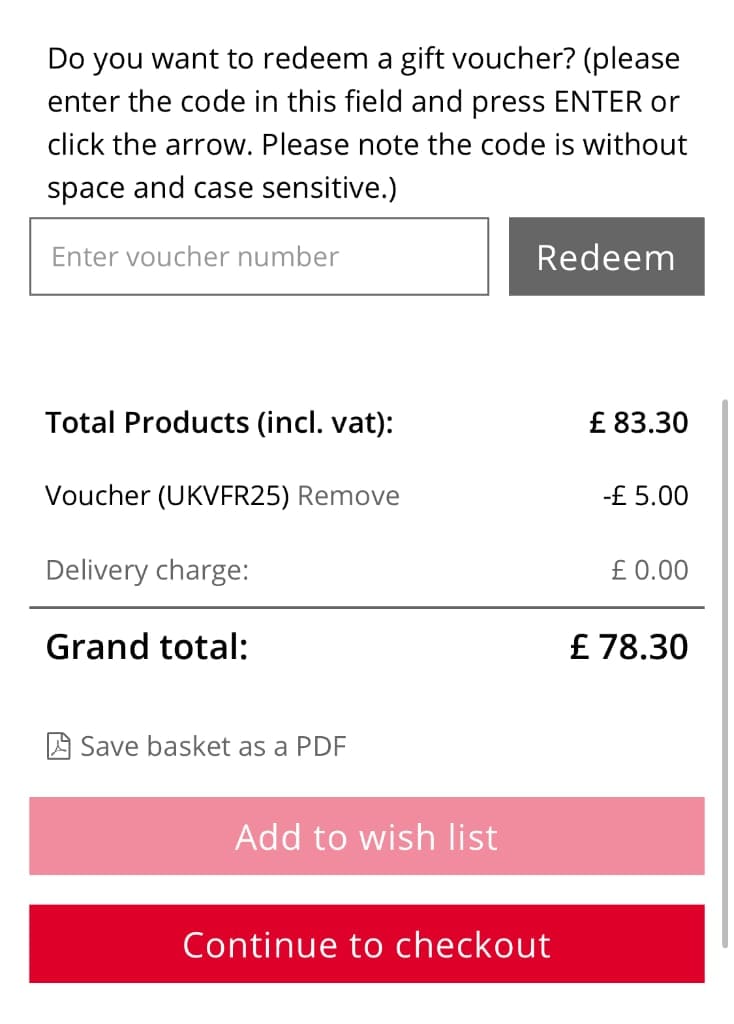 Screenshot of the GreatArt discount code working