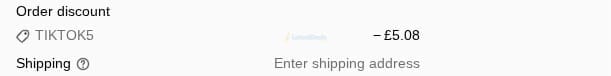 Screenshot of the Beauty Fresh discount code working