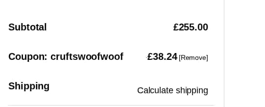 Screenshot of the Ivy & Duke discount code working
