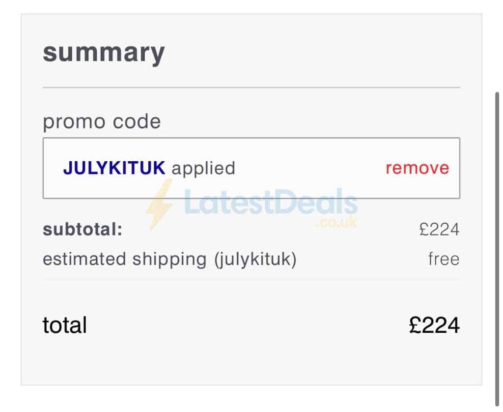 Screenshot of the Malin + Goetz discount code working
