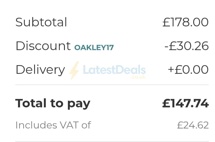 Screenshot of the Glasses2You discount code working