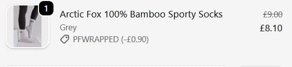 Screenshot of the Plastic Freedom discount code working