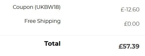 Screenshot of the K&F Concept discount code working