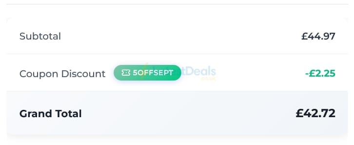 Screenshot of the Simply Meds Online discount code working