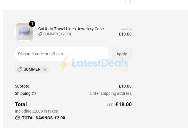 Screenshot of the Plastic Freedom discount code working