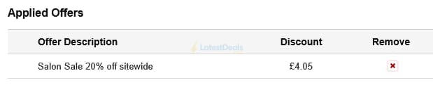 Screenshot of the NPD Nail Polish Direct discount code working