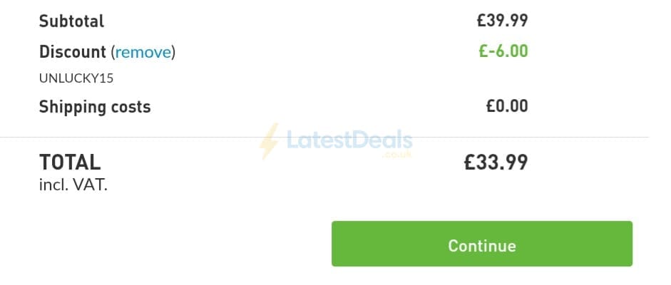 Screenshot of the Magix discount code working