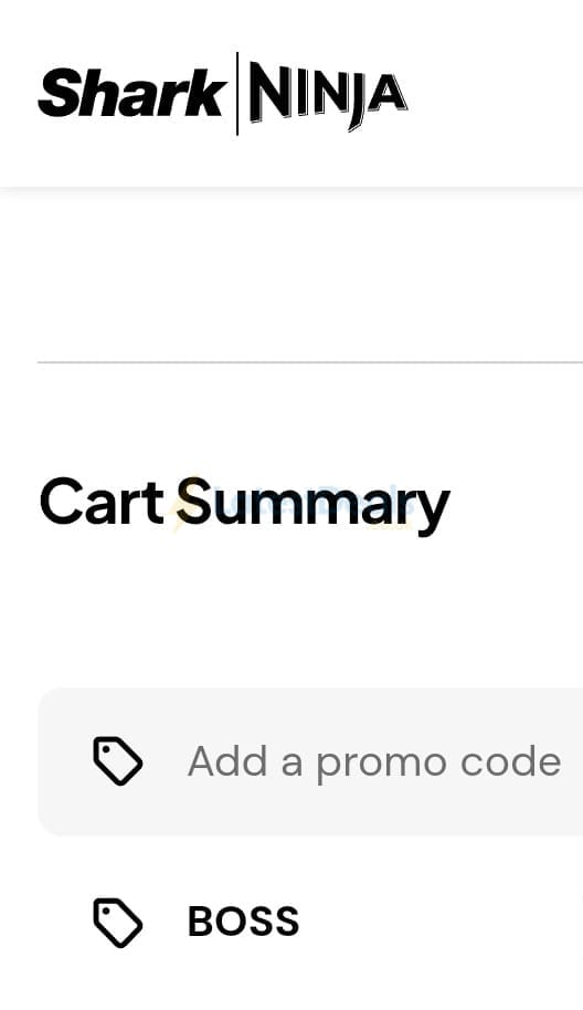 Screenshot of the Ninja Kitchen discount code working