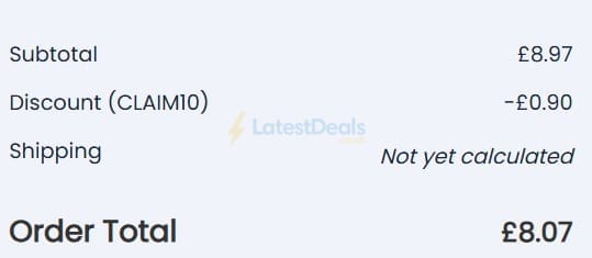 Screenshot of the Vapoholic discount code working