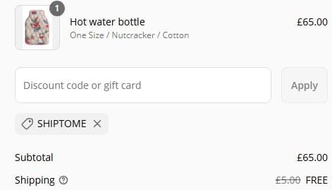 Screenshot of the Yolke discount code working