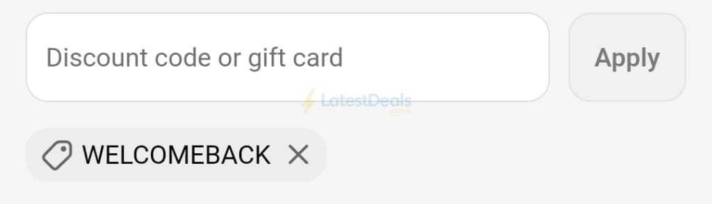 Screenshot of the Komodo discount code working