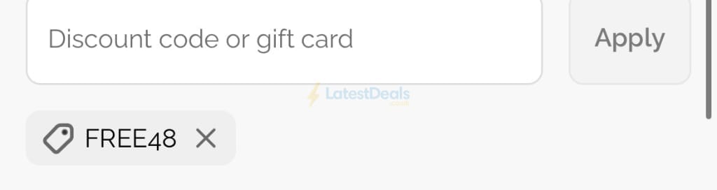 Screenshot of the The Spark Company discount code working