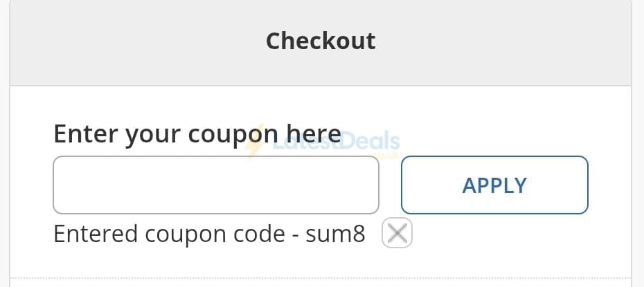 Screenshot of the Tech Trade discount code working