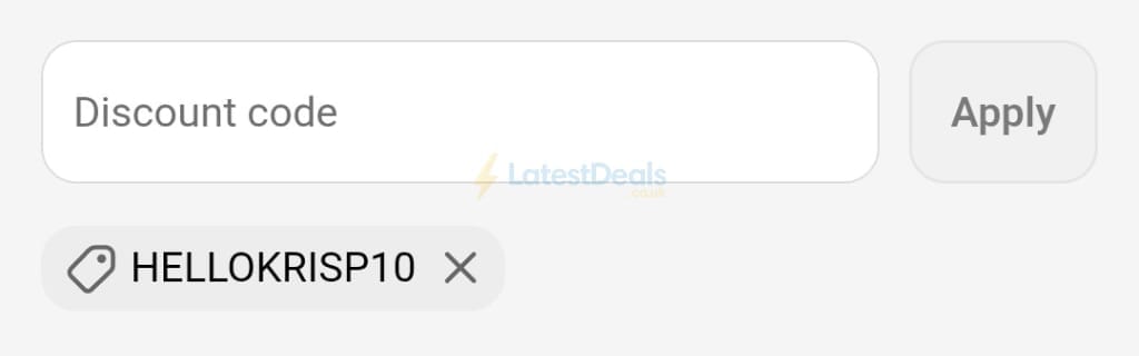 Screenshot of the Krisp discount code working