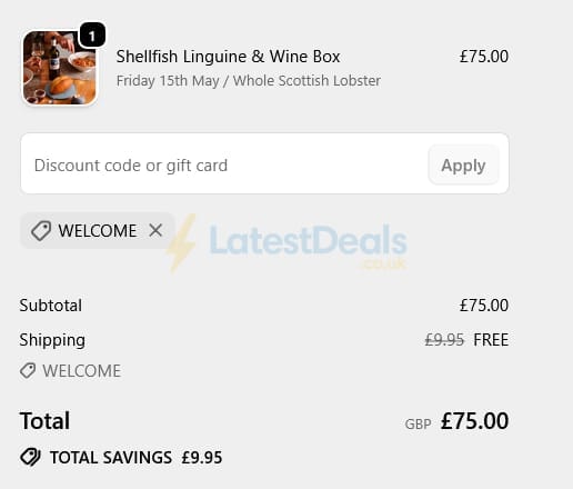 Screenshot of the Haar at Home discount code working