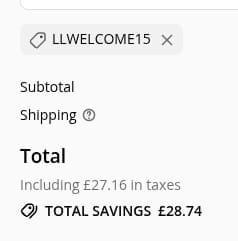 Screenshot of the Ledlenser UK discount code working