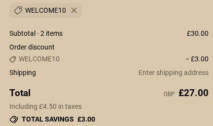 Screenshot of the Kocktail Premium Bottled Cocktails discount code working