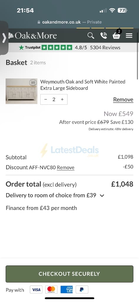 Oak and More Discount Code - £70 Off in June 2026