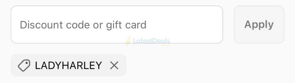 Screenshot of the Roadskin discount code working