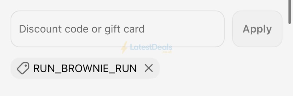 Screenshot of the Kendal Mint Co. discount code working