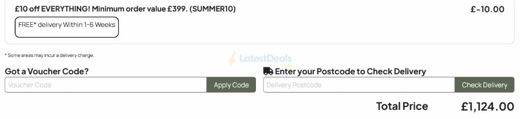Screenshot of the Greenhouse Stores discount code working