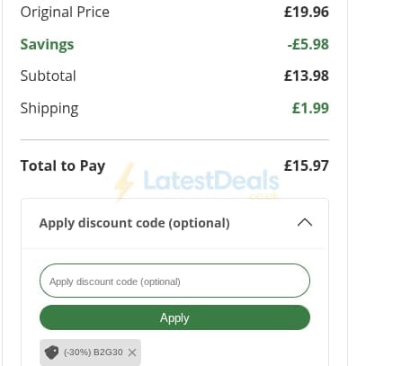 Screenshot of the WeightWorld discount code working