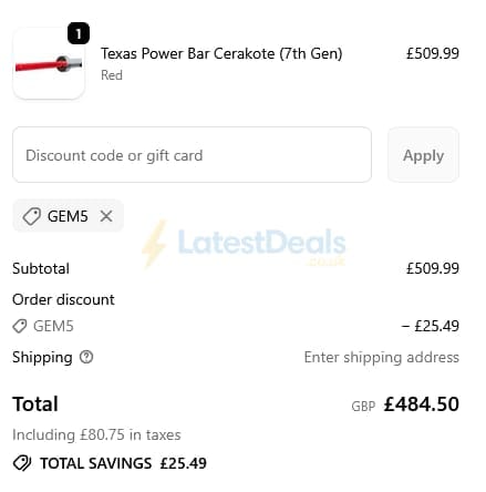 Screenshot of the Strength Shop discount code working