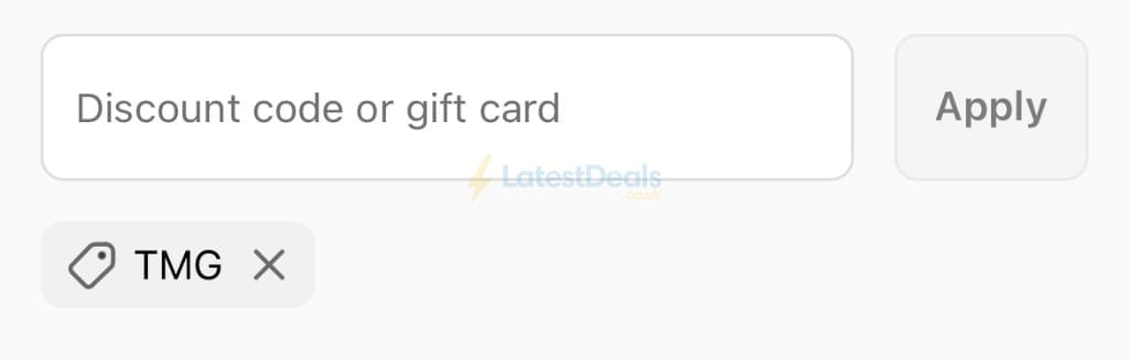 Screenshot of the Roadskin discount code working