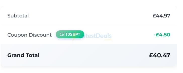 Screenshot of the Simply Meds Online discount code working