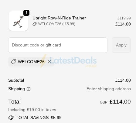 Screenshot of the JLL Fitness discount code working