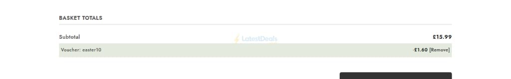 Screenshot of the VIP Bottles discount code working