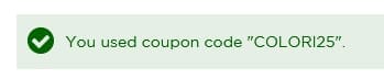 Screenshot of the Kuhn Rikon discount code working