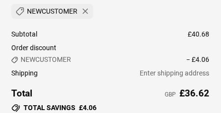 Screenshot of the Small Pet Select UK discount code working