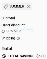 Screenshot of the Fanjoy discount code working