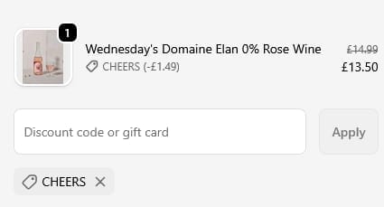 Screenshot of the Plastic Freedom discount code working