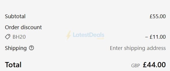 Screenshot of the LemonLunar discount code working