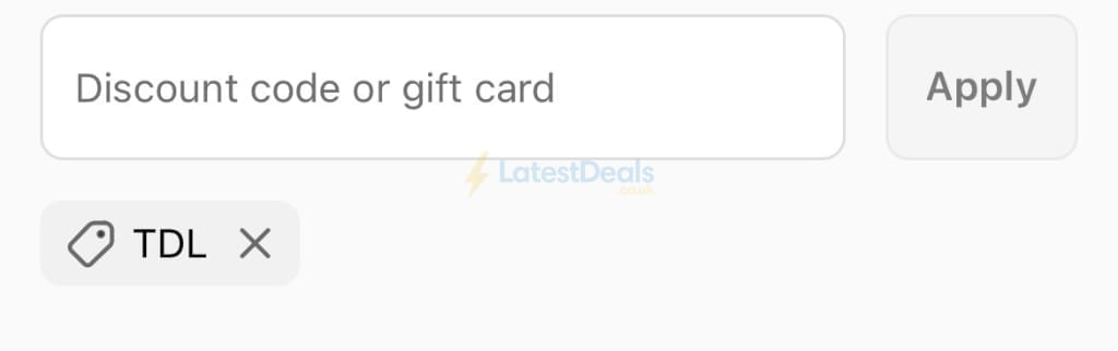 Screenshot of the Roadskin discount code working
