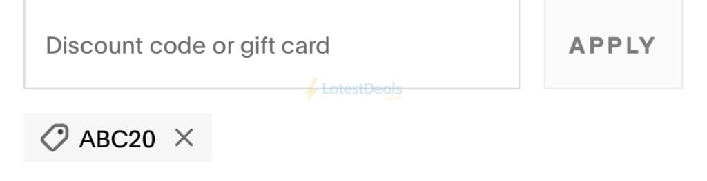 Screenshot of the U Beauty discount code working