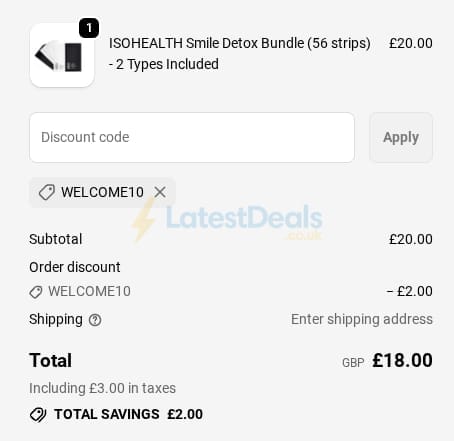 Screenshot of the ISO Clean discount code working