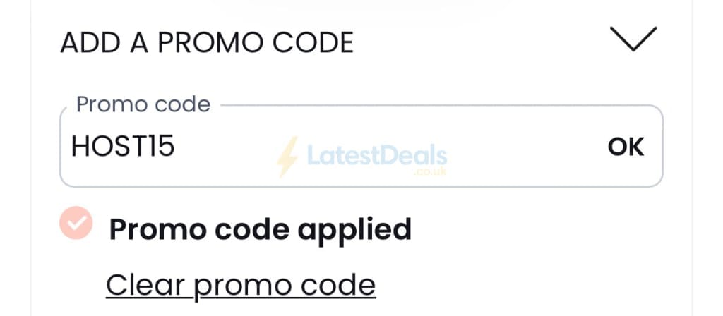 Screenshot of the La Redoute discount code working