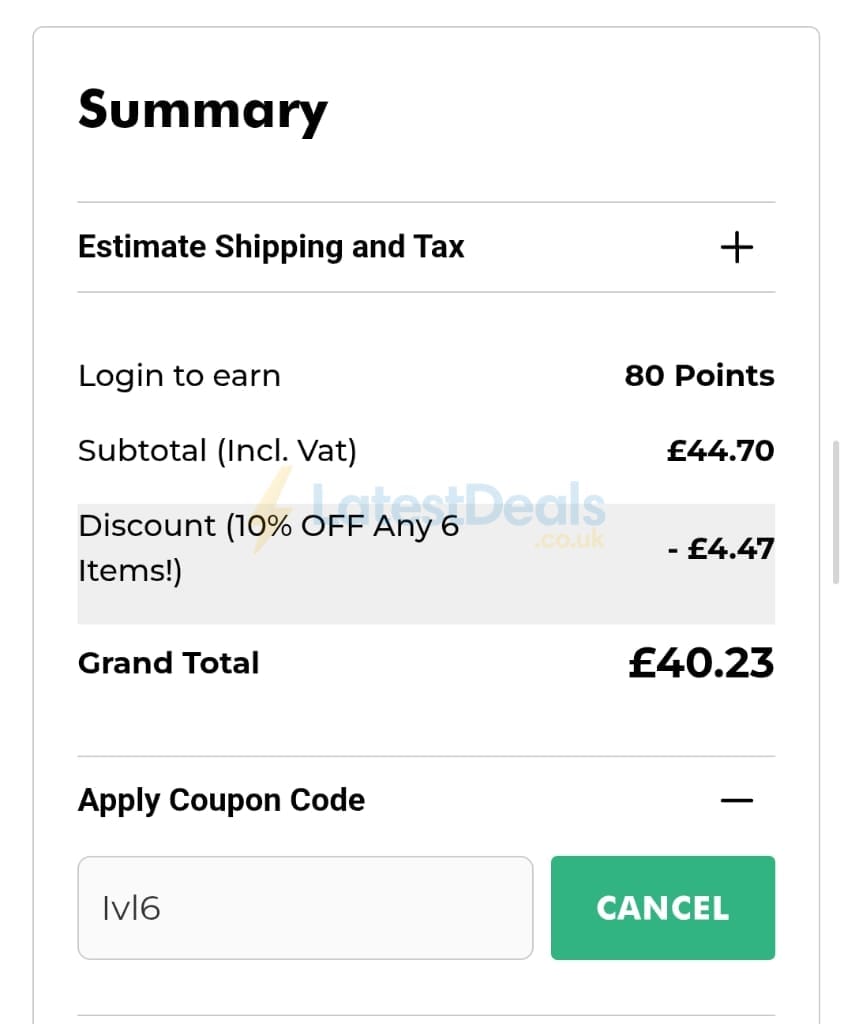 Screenshot of the Ivel Valley Bird Food discount code working