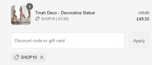Screenshot of the Life of Riley discount code working