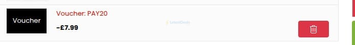 Screenshot of the Bondara discount code working