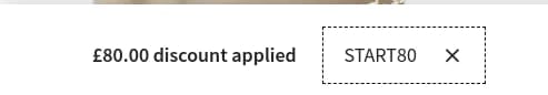Screenshot of the Diet Chef discount code working