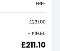Screenshot of the Mattress Man discount code working