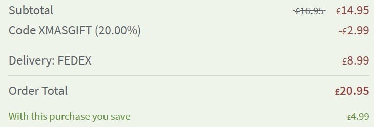Screenshot of the Stikets discount code working