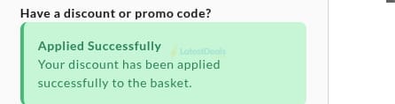Screenshot of the The Big Phone Store discount code working